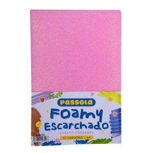 FOAMY PASSOLA A4 ESCARCH TORNASOL ROSADO X10