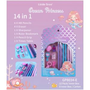 LAPICES LITTLE TREE SIRENAS C/BORRADOR SACAPUNTA REGLA GP8034-E