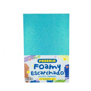 FOAMY PASSOLA A4 ESCARCH TORNASOL CELESTE X10