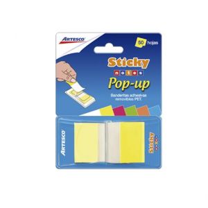 BANDERITA ARTESCO POP UP X 50H AMARILLO NEON