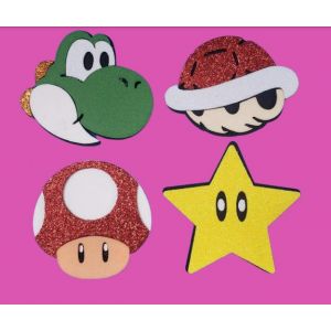FOAMY FIGURA 3D MARIO BROSS X4 REF. V037