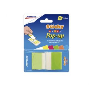 BANDERITA ARTESCO POP UP X 50H VERDE NEON
