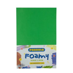 FOAMY PASSOLA A4 VERDE LIMON PAQ X 10 [362] A039/N030/160