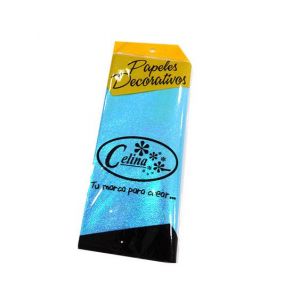 PAPEL REGALO TORNASOL 50X70CM CELESTE X 3 GI18-8007