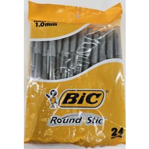 BOLIG BIC ROUND STIC NEGRO P/M 1.0 X 24UND REDONDO 947464