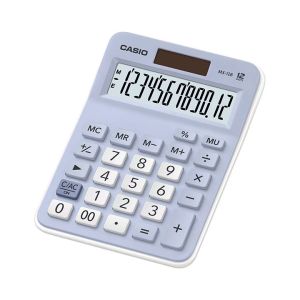 CALC. CASIO MESA MX-12B-LB 12 DIGITOS MORADO/CELESTE PASTEL