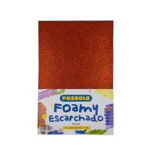 FOAMY PASSOLA A4 ESCARCH NORMAL ROJO X10