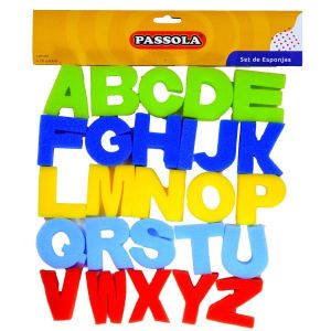 ESPONJA PASSOLA LETRAS ALFABETO 26 PZAS