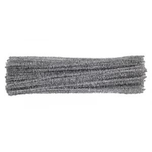 CHENILLA PASSOLA PLATEADO METALIZADA X 50 UNDS