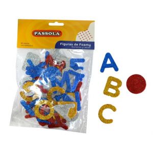 FOAMY PASSOLA FIGURA ADH LETRAS Y VOCALES ESCARCH 60PZAS