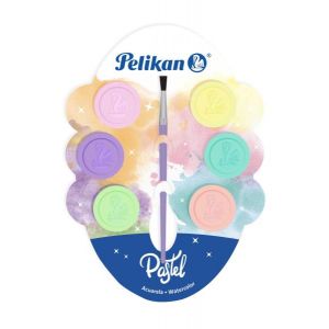 ACUARELA PELIKAN PASTEL X 6 COL