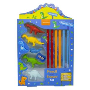 LAPICES LITTLE TREE DINOSAURIO C/BORRADOR SACAPUNTA REGLA GP8012-E