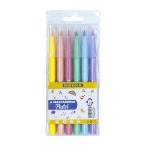 MARC. PASSOLA PASTEL PUNTA PINCEL X 6 COL