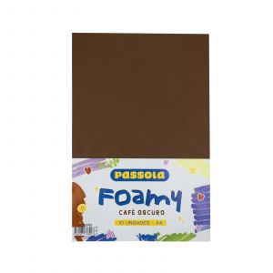 FOAMY PASSOLA A4 CAFE OSCURO X10