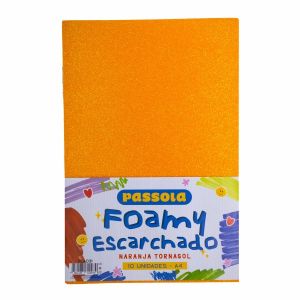 FOAMY PASSOLA A4 ESCARCH TORNASOL NARANJA X10