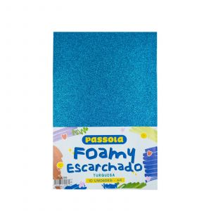 FOAMY PASSOLA A4 ESCARCH NORMAL TURQUESA X10
