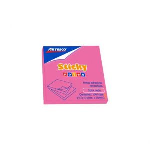 POST-IT ARTESCO 3X3 ROSADO NEON 654 PAD 100H