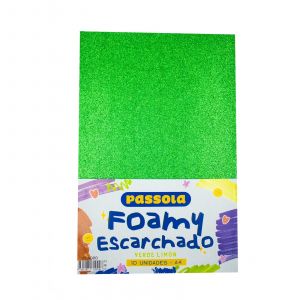 FOAMY PASSOLA A4 ESCARCH NORMAL VERDE LIMON X10