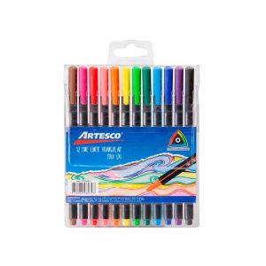 MARC ARTESCO MAX04 FINELINER TRIANG X 12 COLORES