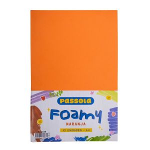 FOAMY PASSOLA A4 NARANJA OSCURO X10