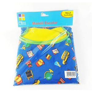 MANDIL TELA V/DISEÑOS 3-6 AÑOS AZUL/NEGRO/ROJO/BLO
