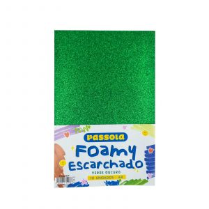 FOAMY PASSOLA A4 ESCARCH NORMAL VERDE OSCURO X10