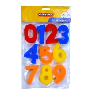ESPONJA PASSOLA NUMEROS 10 PZAS