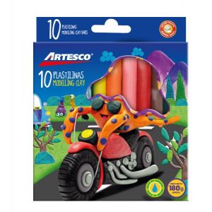 PLASTILINA ARTESCO JUMBO 10 COL 180GR