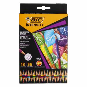LAPIZ BIC INENSITY BICOLOR HEXAGONAL X18 COLORES 505407