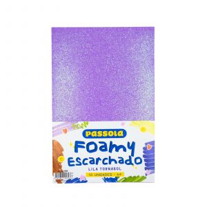 FOAMY PASSOLA A4 ESCARCH TORNASOL LILA X10