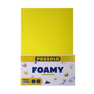 FOAMY PASSOLA A4 AMARILLO CLARO X10