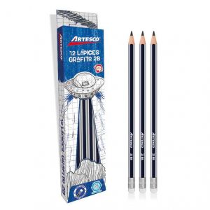 LAPIZ ARTESCO HEXAGONAL # 2B C/BORRADOR (UND)