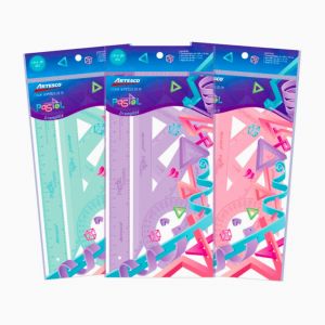 JUEGO ARTESCO GEOMETRICO 30CM IRROMPIBLE PASTEL