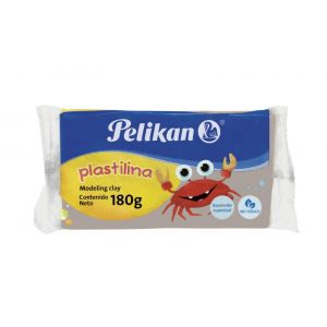 PLASTILINA PELIKAN 180GR GRIS