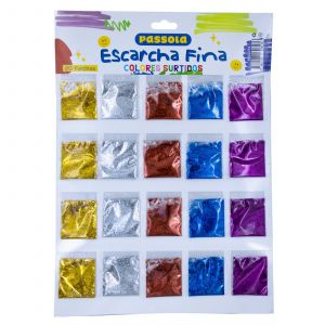 ESCARCHA PASSOLA V/COLORES BLISTER 20 UNIDADES