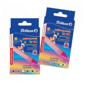 CRAYON PELIKAN JUMBO TRIANG X 12 COL