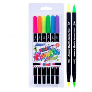 MARC ARTESCO PINCEL DOBLE PUNTA NEON X 6 COL