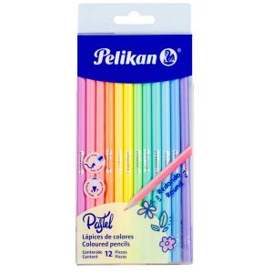 LAPIZ PELIKAN LARGO X 12 COL PASTEL (3.3MM)