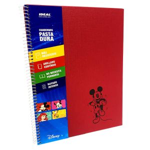 CUADERNO REX MICKIE P/D 100H CUADRO E. ROJO CARTA