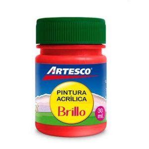 PINTURA ARTESCO ACRILICA BRILLANTE 30 ML. ROJO