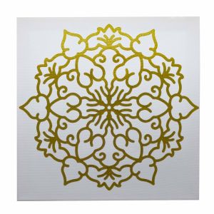 LIENZO PASSOLA C/DISEÑO DORADO 30X30 CM