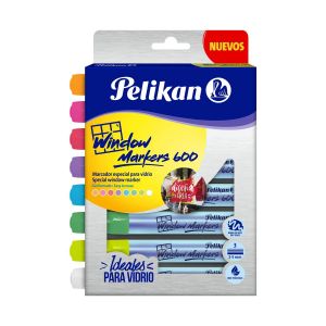 MARC PELIKAN WINDOWS MARKER  P/VIDRIO X 8 COL