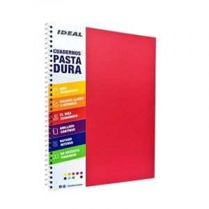 CUAD. ESP. IDEAL 100H CD ROJO P/DURA
