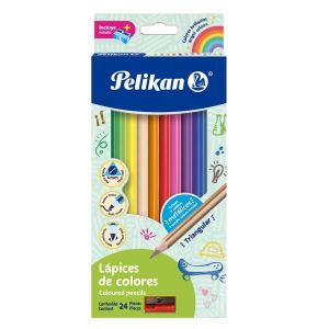LAPIZ PELIKAN TRIANG. LARGO X 24 COL