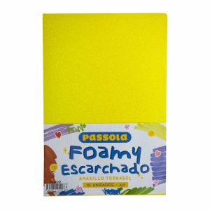 FOAMY PASSOLA A4 ESCARCH TORNASOL AMARILLO  X10