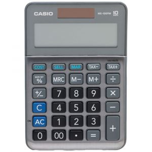 CALC. CASIO DE MESA 10 DIGITO GRIS MS-100FM