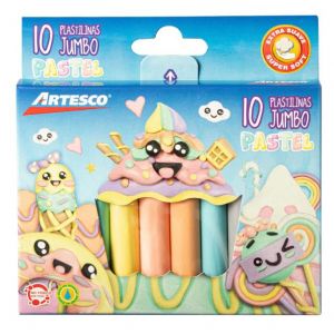 PLASTILINA ARTESCO JUMBO PASTEL X10