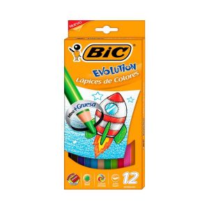 LAPIZ BIC EVOLUTION 4.0MM X12 COLORES 968576