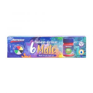 PINTURA ARTESCO ACRILICA MATE SET X 6COL 30ML C/U