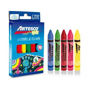 CRAYON ARTESCO JUMBO NEON X 6 COL